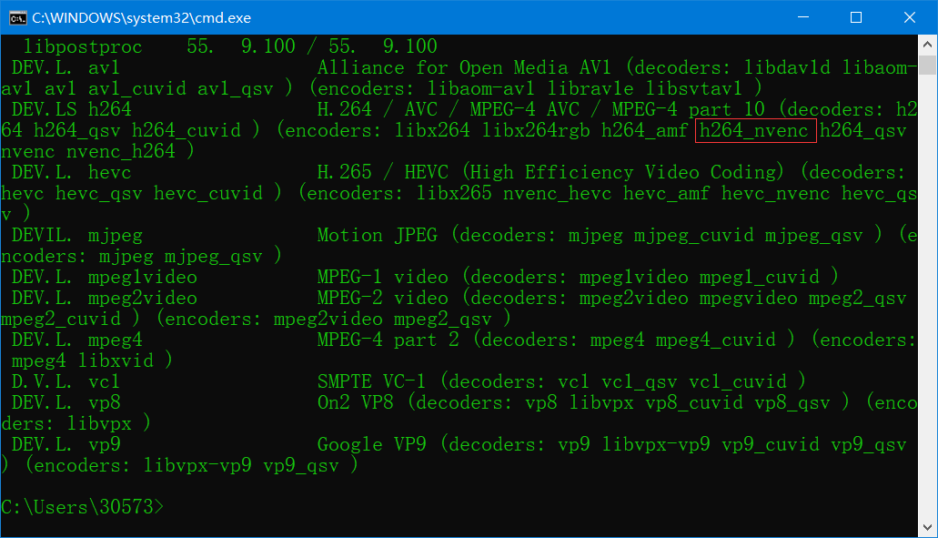 ffmpeg vcodec h264