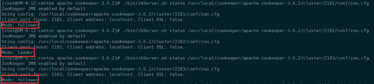 zookeeper服务状态
