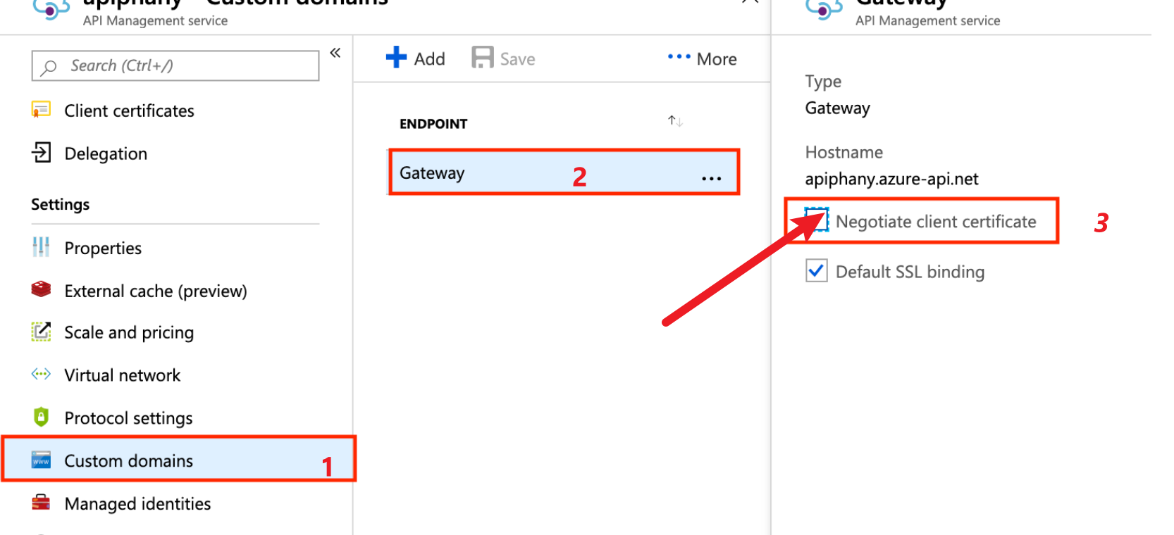 【Azure API 管理】在APIM中使用客戶端證書驗證API的請求，但是一直提示錯誤"No client certificate received."