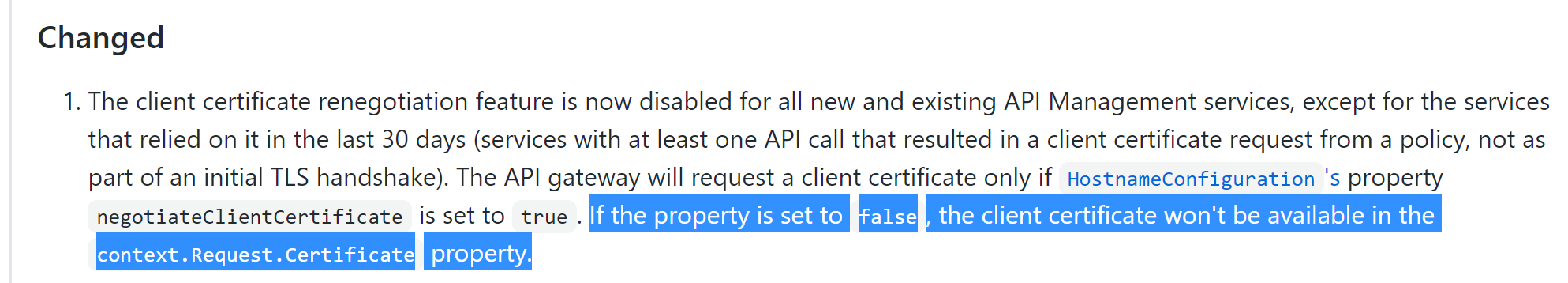 【Azure API 管理】在APIM中使用客戶端證書驗證API的請求，但是一直提示錯誤"No client certificate received."