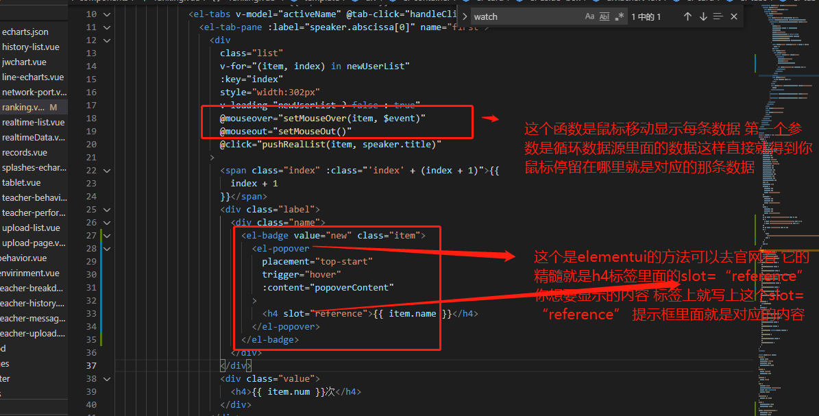 鼠标悬浮显示鼠标停留数据的内容 elementui + vue第2张