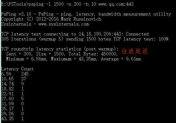 学习使用PSTools工具中的psping第3张