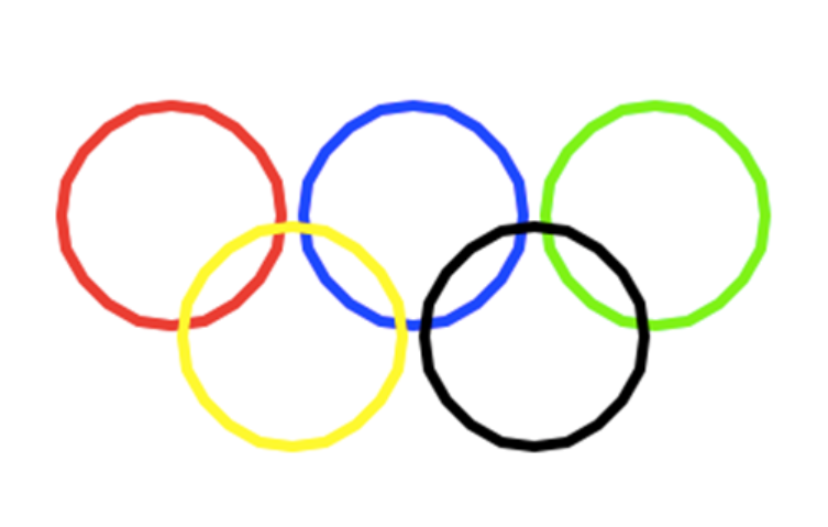 怎么画奥运五环绘制图片