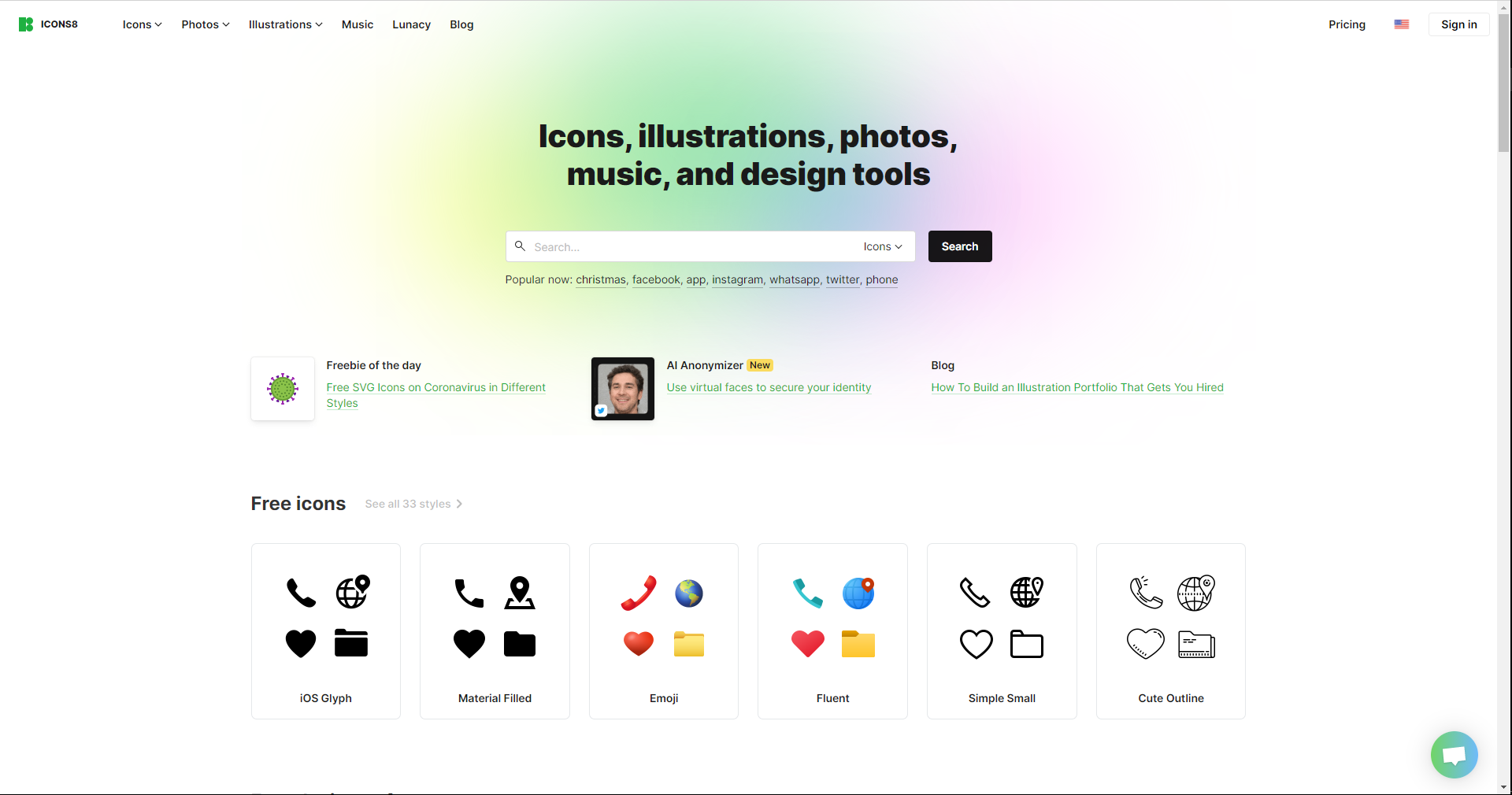 官方号称有74,600个图标，有网友称其为图标神器,支持很多种类型的图标， 比如Android、iOS、Windows等设计风格的图标。选中图标后，右侧工具栏可以直接更改图标颜色、大小（png256 和 png512 需要登陆，其余免费）调整很方便，不需要联网，不需要下载。使用时直接点击 icon 拖到各类软件即可。支持多种格式，如PNG、SVG、PDF、EPS。