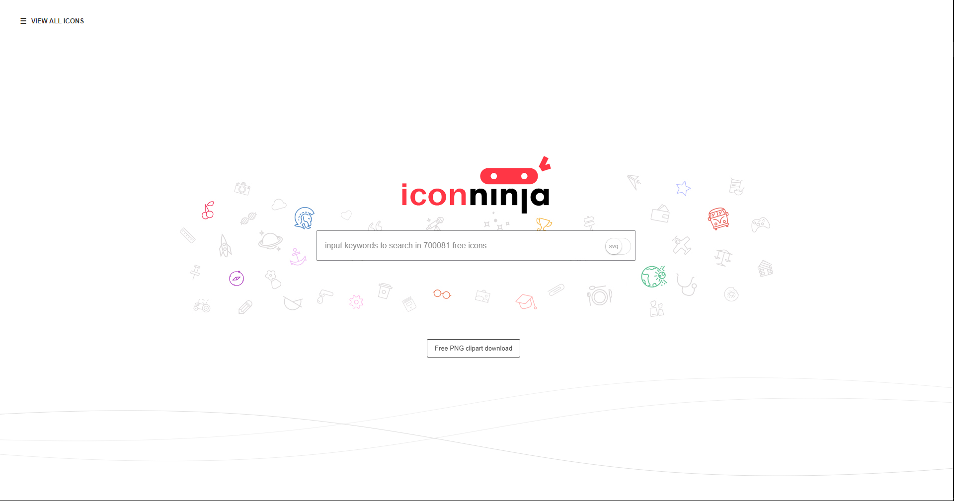 图标忍者( Icon Ninja )是一个支持近 100 万免费图标素材的搜索引擎，支持关键词搜索，所有的素材均提供详细的如格式、宽度、高度、文件大小等信息，适合前端工程师或 PPT 设计师使用。素材格式是 PNG、SVG。