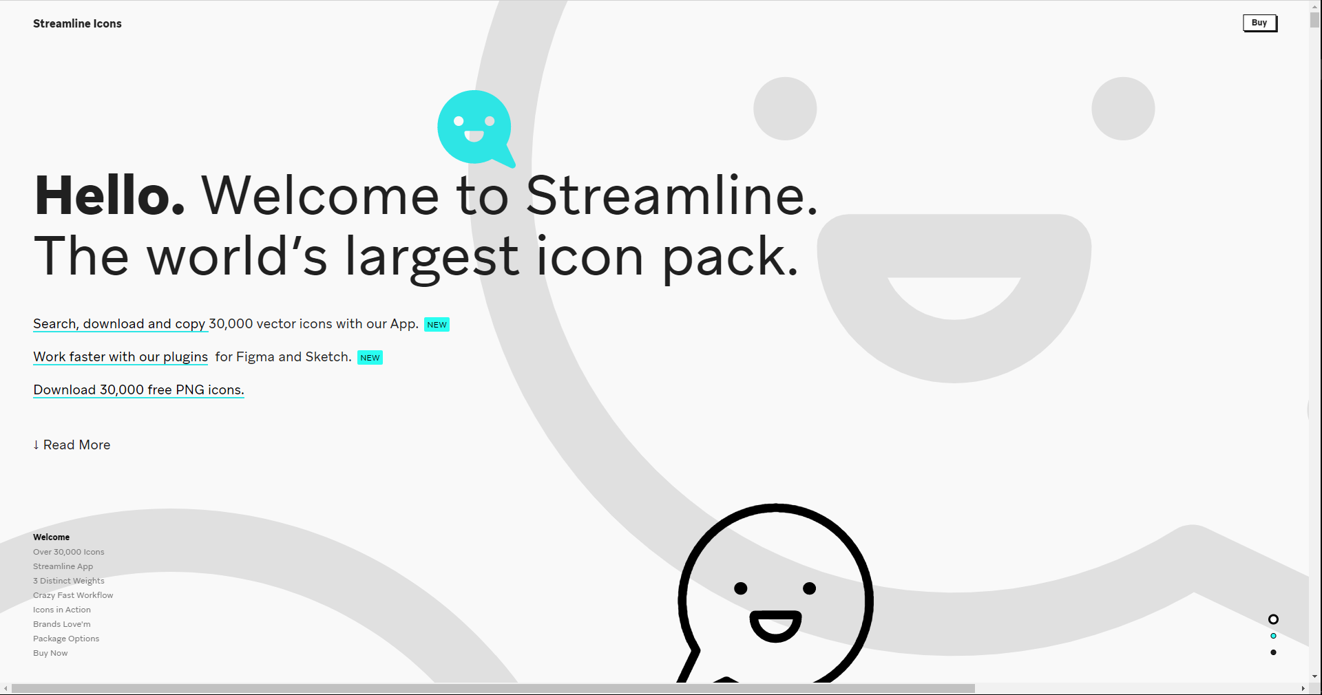 这是一个可以为每个图标提供两种风格的icon收集网站：线性或填充图标——每个图标都分别被绘制成两个版本。