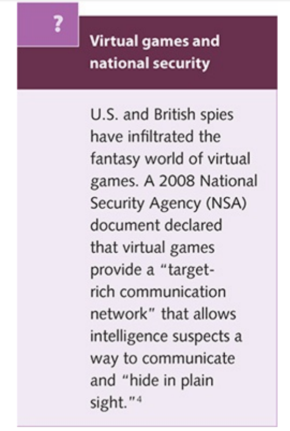 virtual games and national security