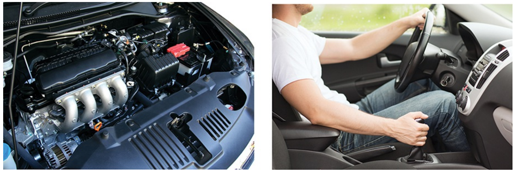 FIGURE 1.2 A car engine and the abstraction that allows us to use it