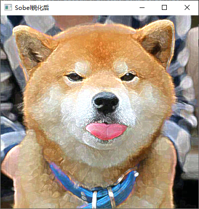 Sobel锐化后图像