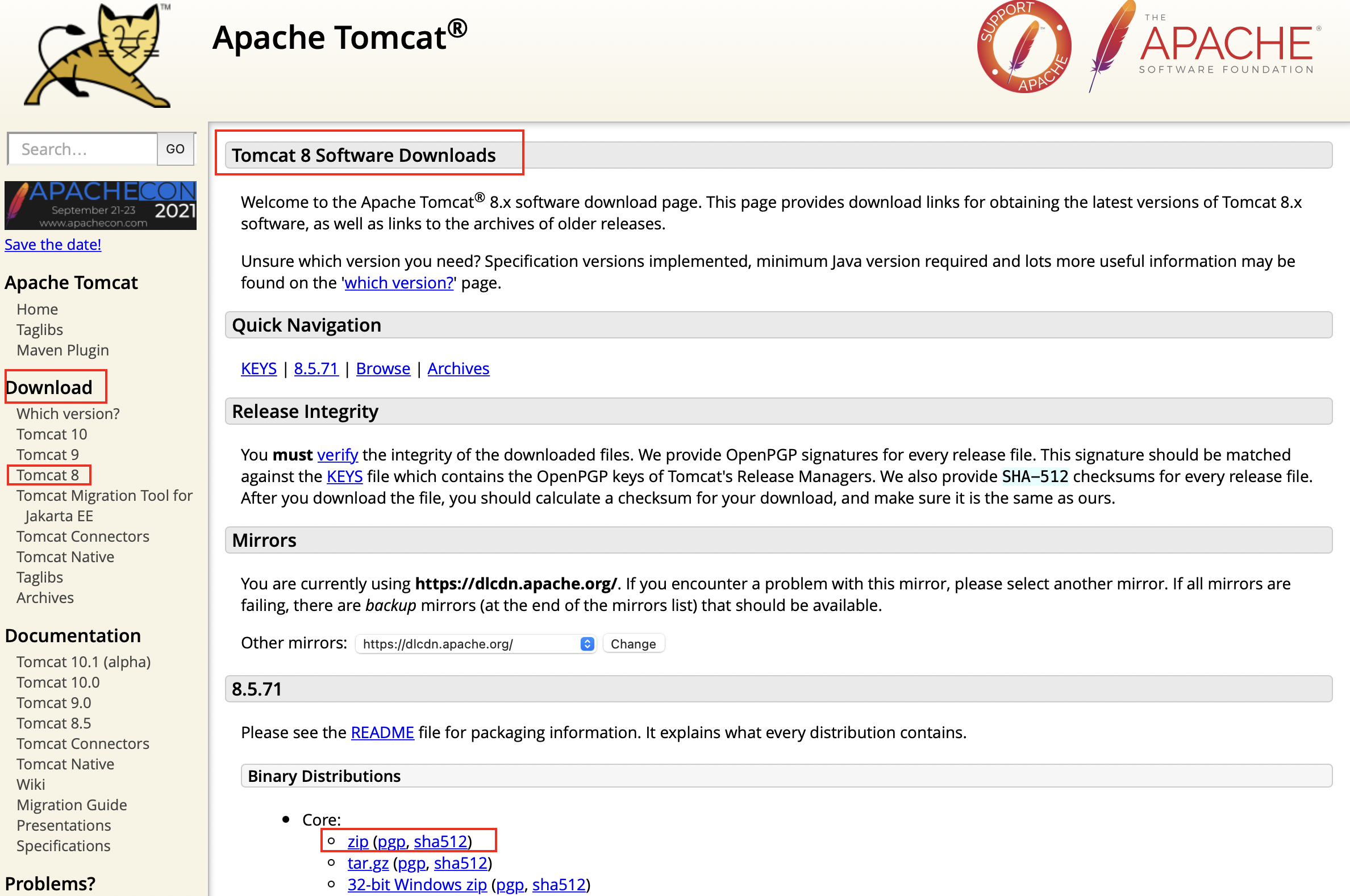 apache tomcat 8 for mac