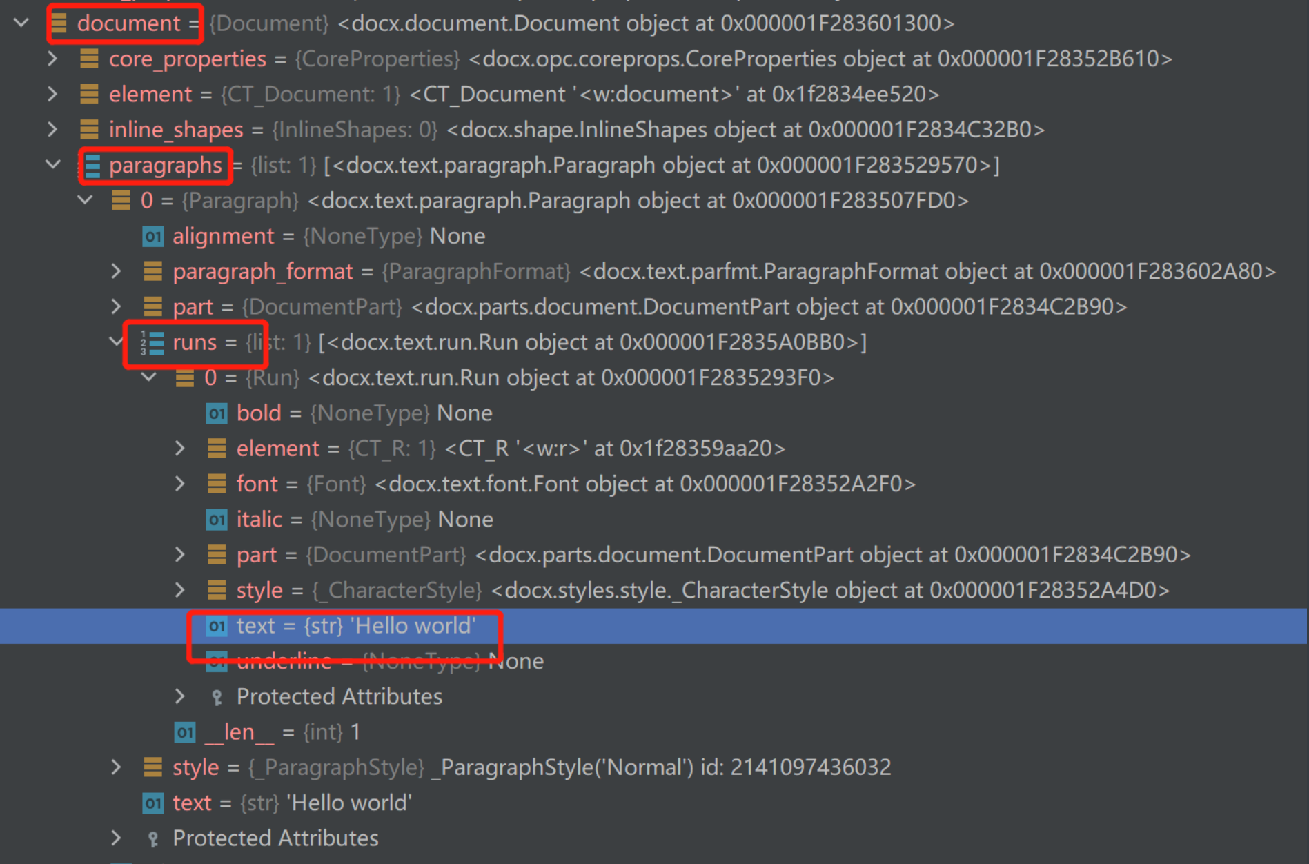 文档信息提取2--python - docx 数据结构 - MXH86 - 博客园