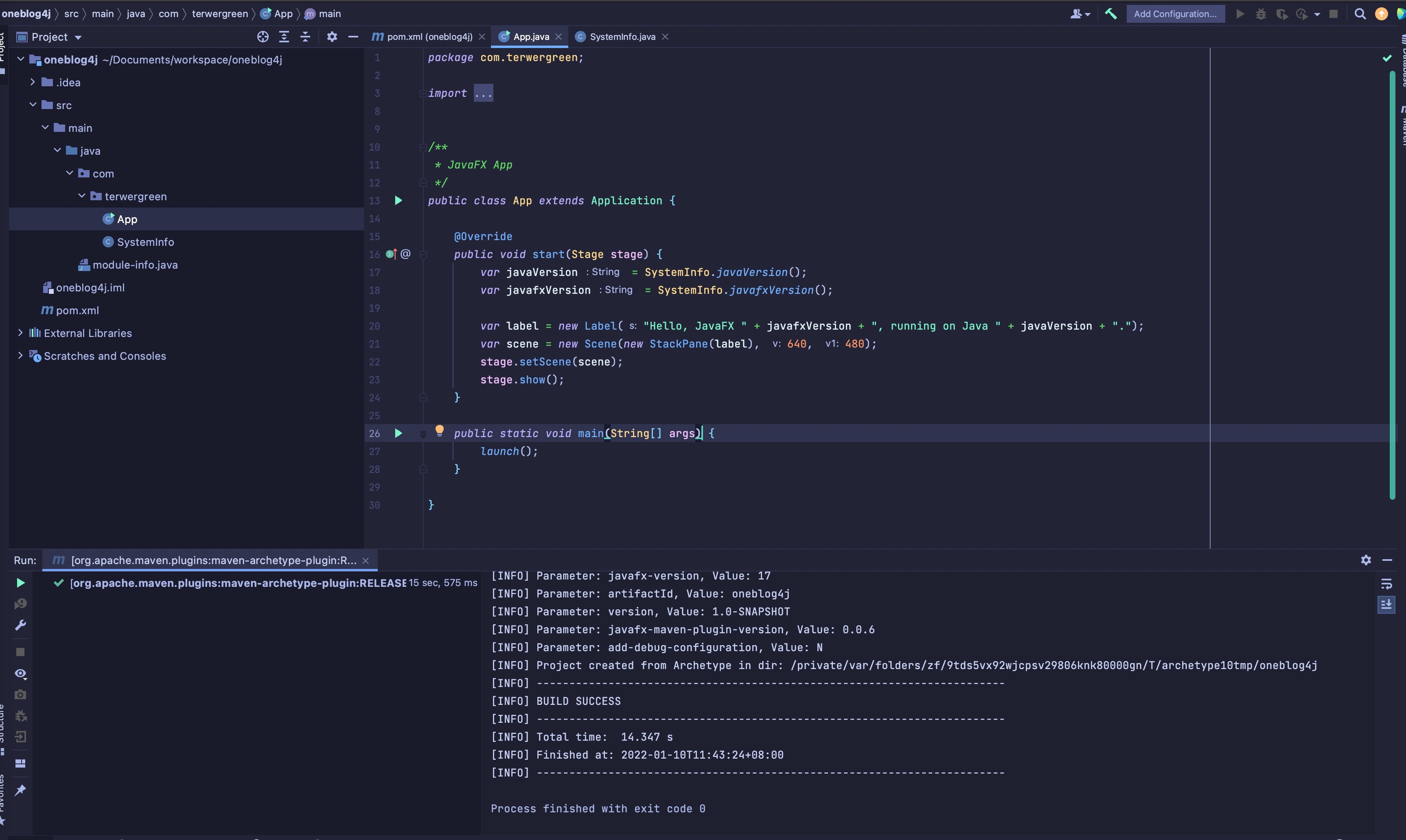  maven javafx 