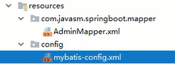 comjavasm.spring bOOt.m a p per 
AdminMapper.xml 
config 