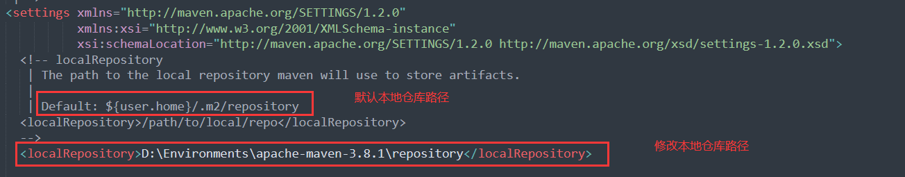 maven本地仓库修改