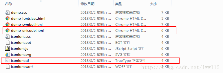 demo.css 
demo fontclass.html 
demo s mbol.html 
demo_unicode.html 
iconfont.c s s 
ico nfo nt.eot 
iconfontjs 
iconfont.svg 
_ iconfont.ttf 
ico nfo nt.woff 
2018/3/2 . 
2018/3/2 
2018 3 
2018/3/2 
2018/3/2 
2018/3/2 
2018/3/2 . 
2018/3/2 
2018/3/2 
2018/3/2 
Chrome HTML 
Chrome HTML 
Chrome HTML 
EOT 
Jscript Script 
SVG 
TrueType 
WOFF 
12 