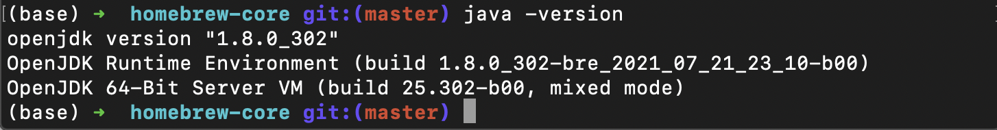 brew install openjdk 8