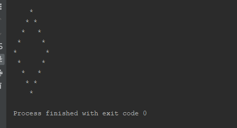 空心菱形打印结果