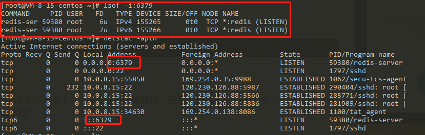 查看已打开的端口