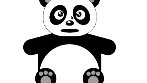 周末愉快--css画大熊猫