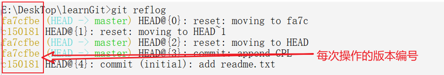 查看操作版本记录