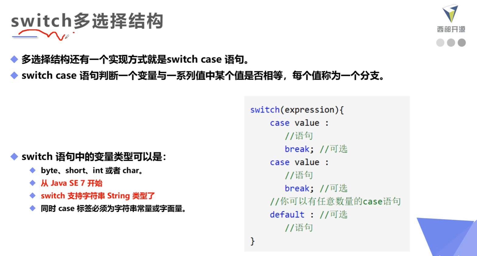 switch多选择结构