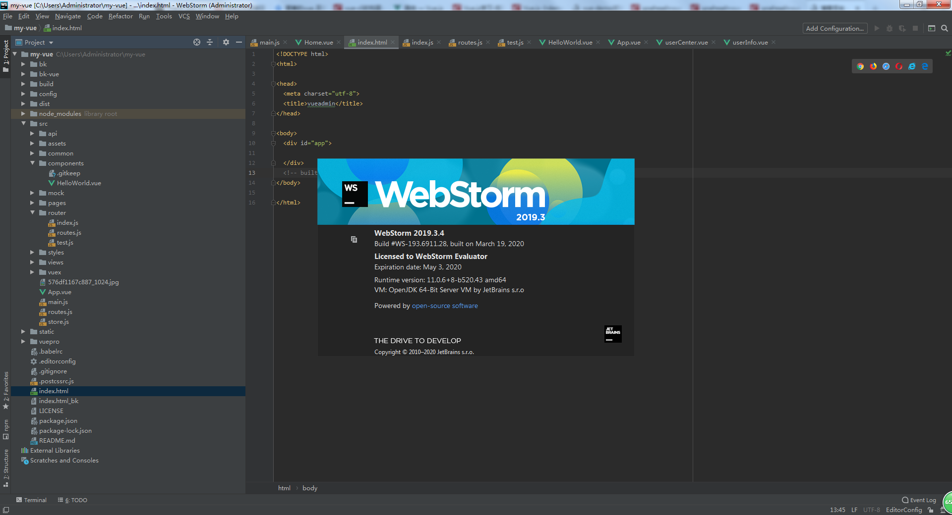 嵌入式开发之web---vue-demo webstorm goahead 嵌入式智能设备第2张