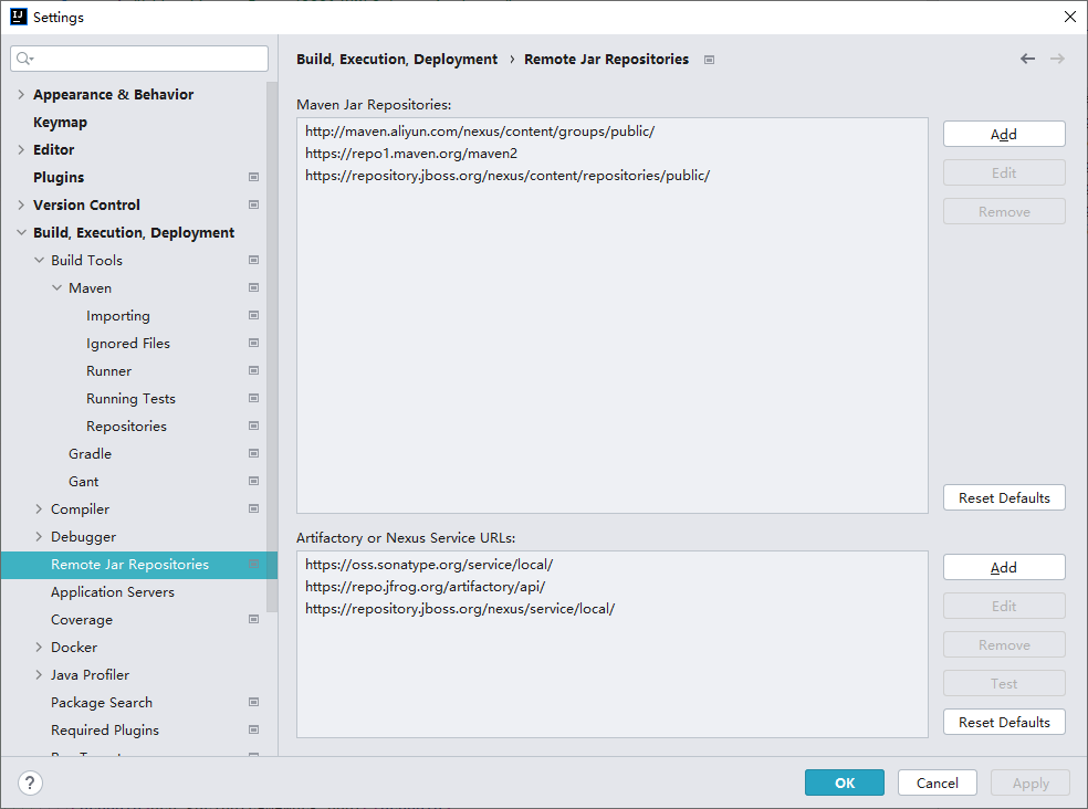 Remote Jar Repositories