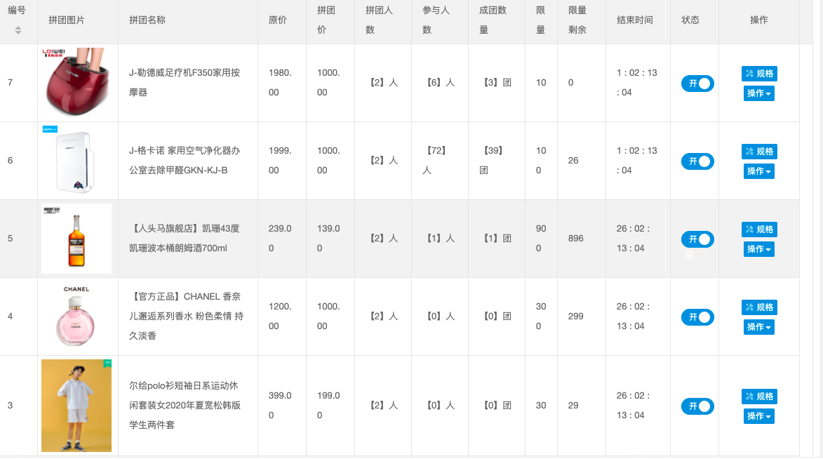 电商拼团系统系统开发