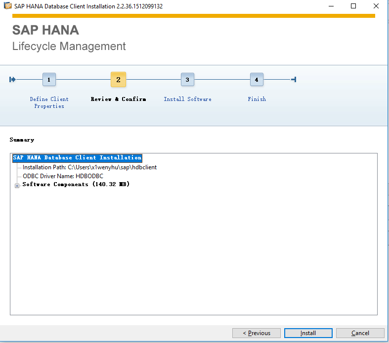 hana odbc connection