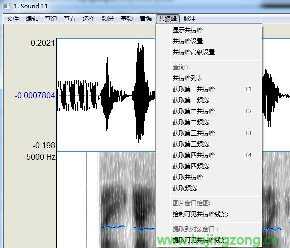Praat Sound编辑界面