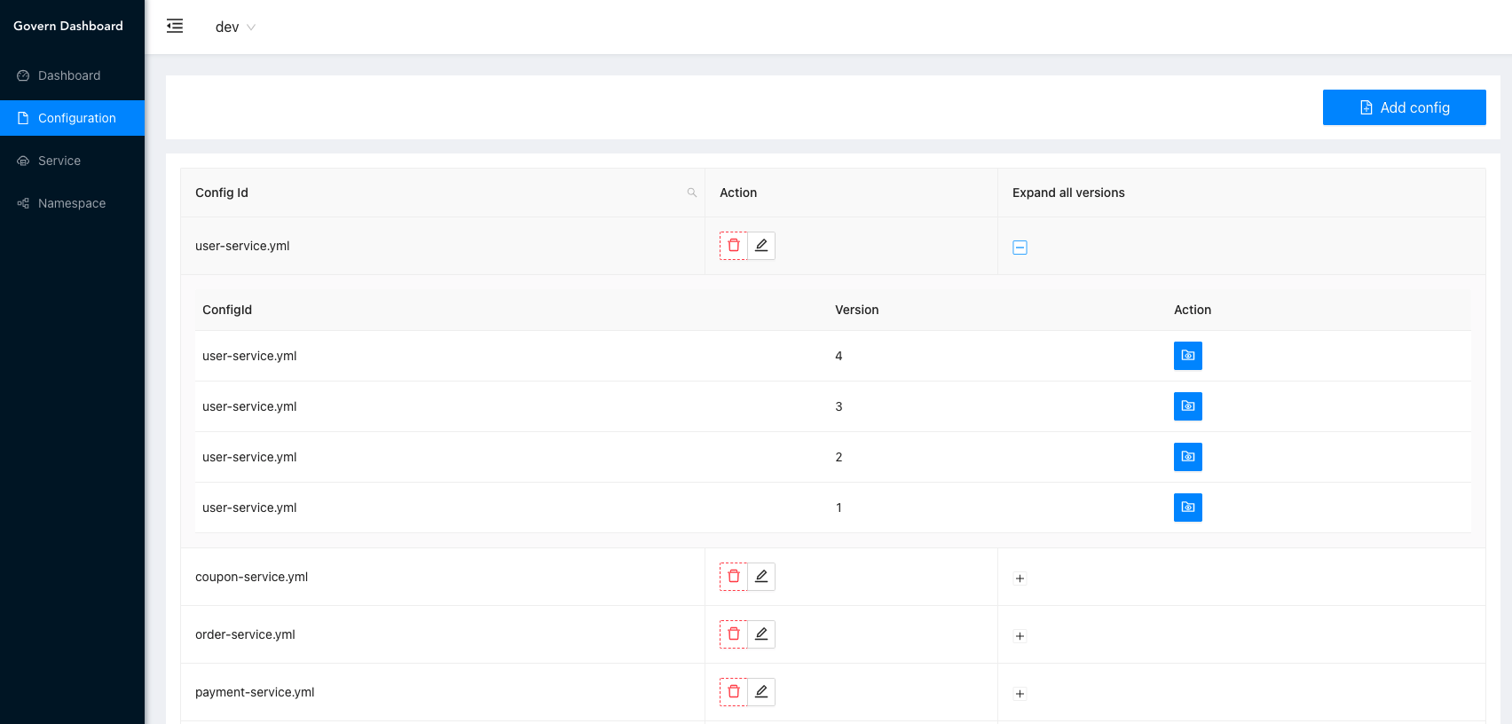 dashboard-config