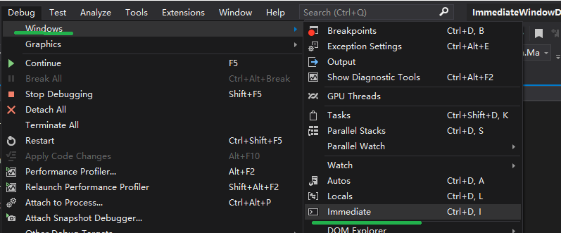 Visual Studio中，你应该知道的几个Immediate Window小技巧第1张
