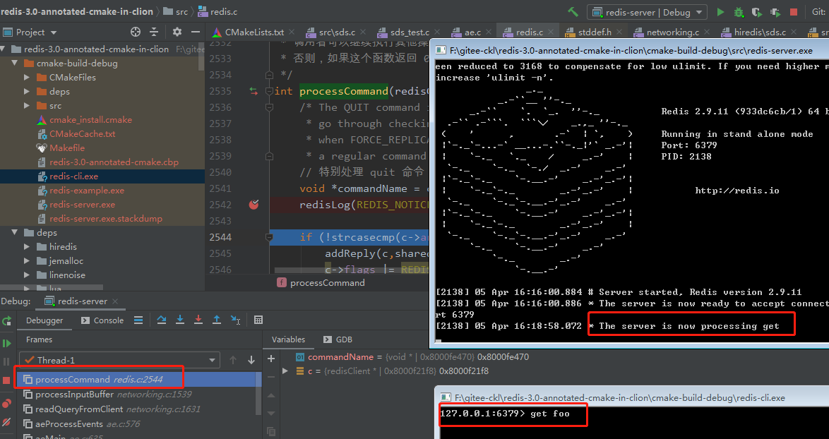 曹工说Redis源码（1）-- redis debug环境搭建，使用clion，达到和调试java一样的效果第15张