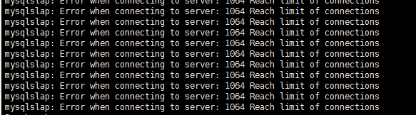 mysqlslap: Error when connecting to server: 1064 Reach limit of connections 做梦的人第1张