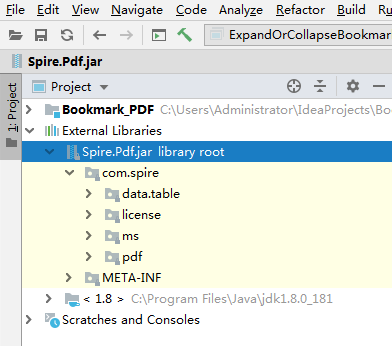 Java 展开或折叠PDF中的书签 