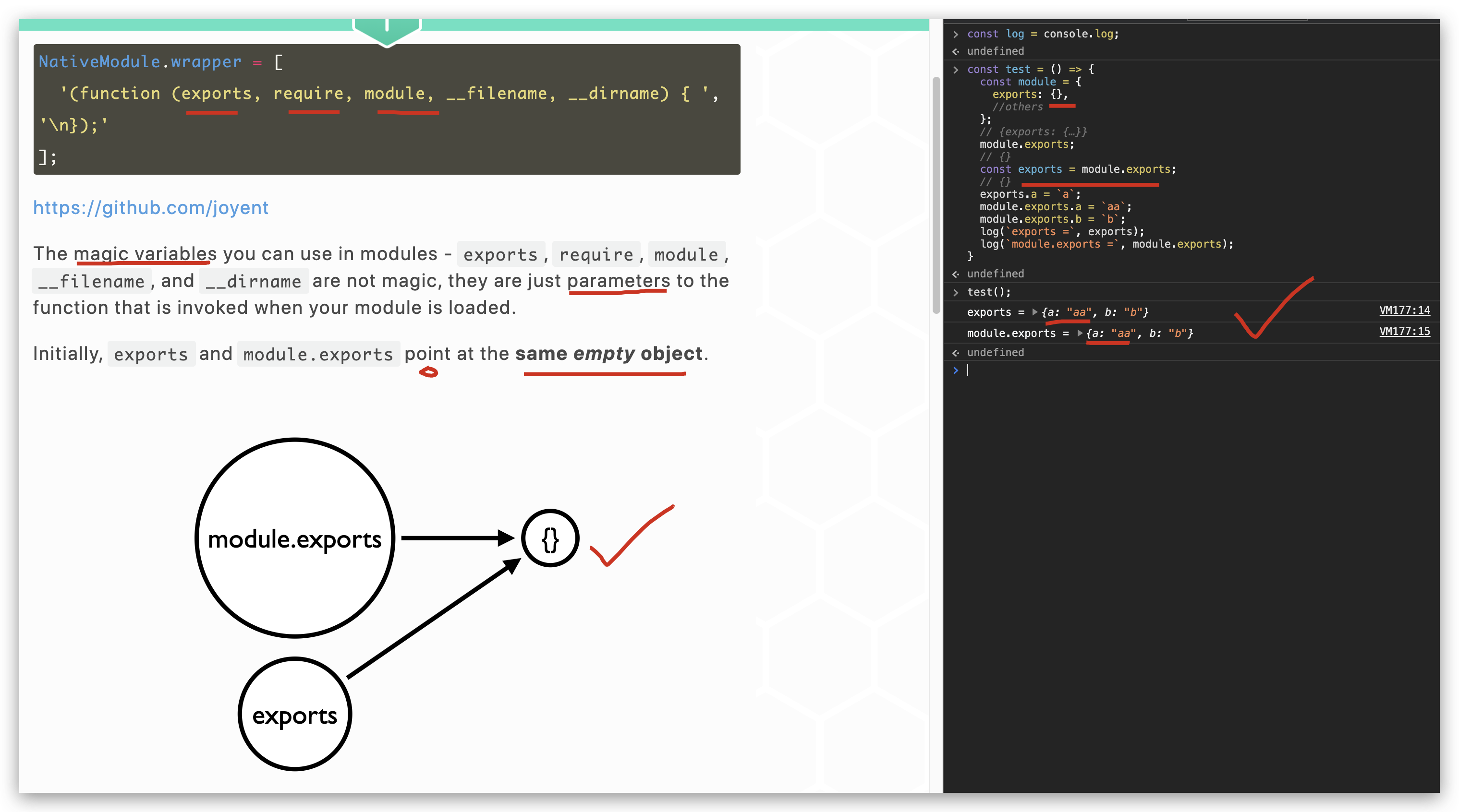 Module exports function