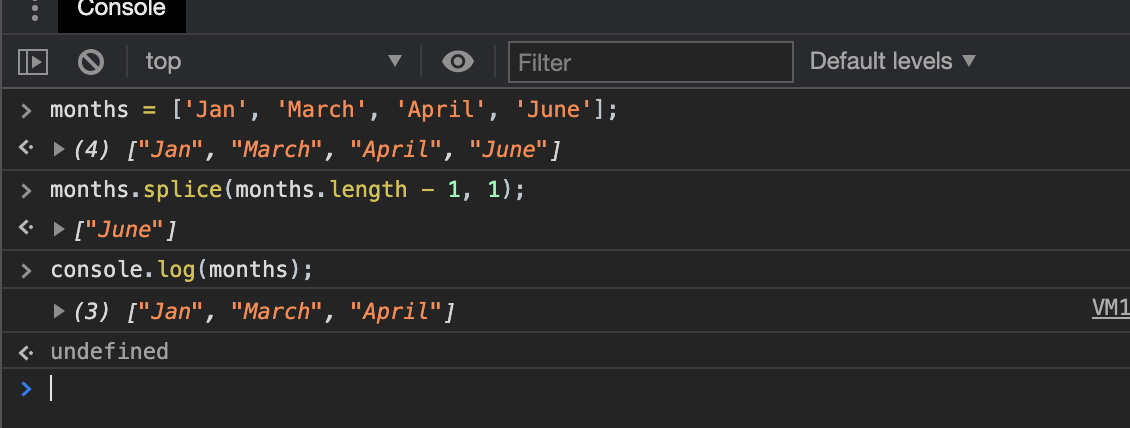 const splice js