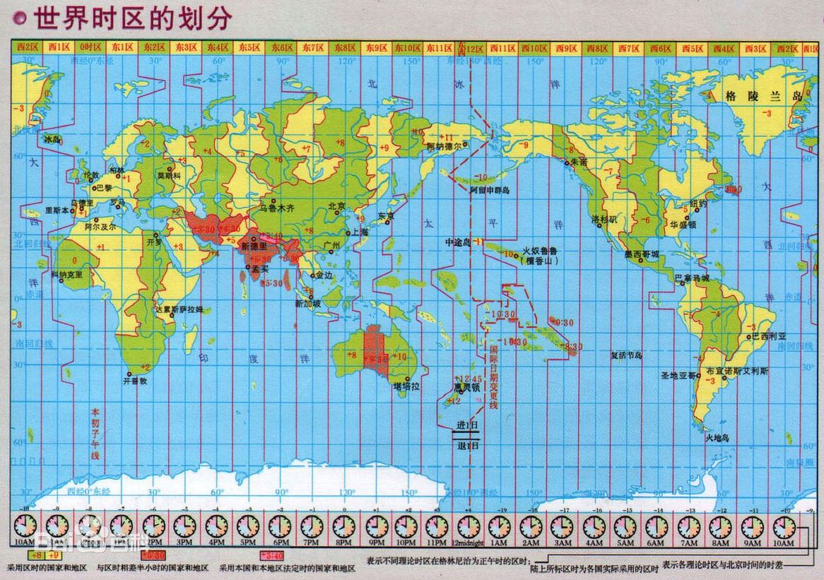 现实中时区并不是严格按经线来划分的