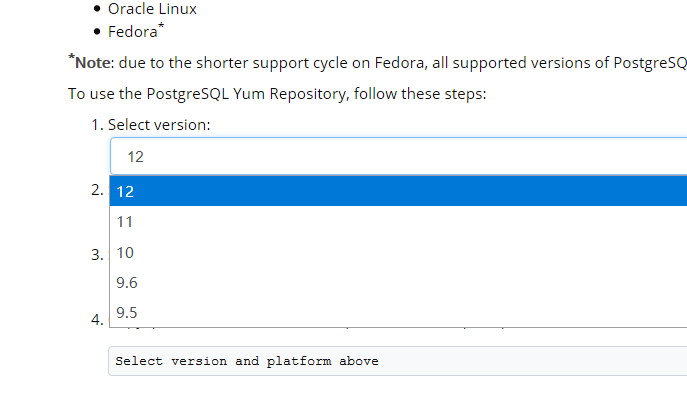 postgresql yum repo