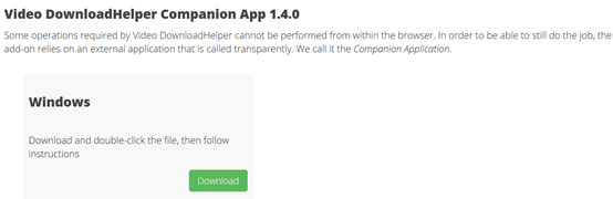 video downloadhelper companion app malware