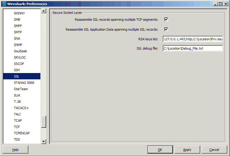 wireshark tls decrypt with private key