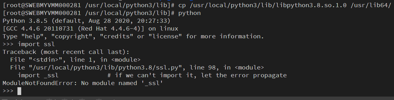 Linux编译安装安Python3.7/3.8出现_ssl模块错误| python运行ssl模块出现ModuleNotFoundError第1张