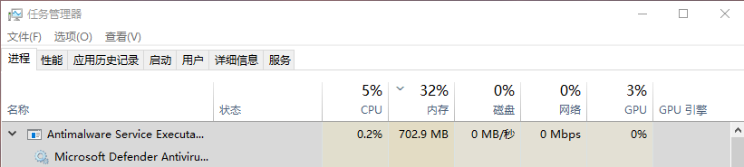 Windows 10 彻底关闭 Antimalware Service Executable 降低内存占用第1张