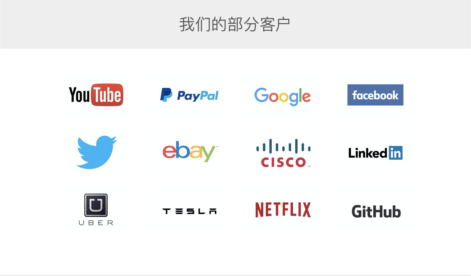 官方列出部分使用大厂