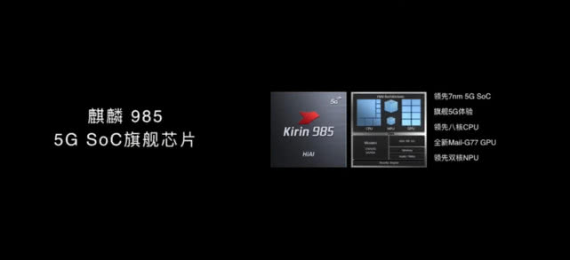 华为发布第三款5G芯片麒麟985 对标高通骁龙865