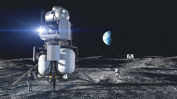美国重返月球实锤！贝索斯获得NASA大单：建造月球着陆器