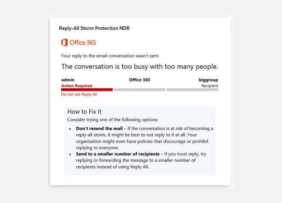 Office 365服务更新：可防止“全部答复”导致的电子邮件风暴