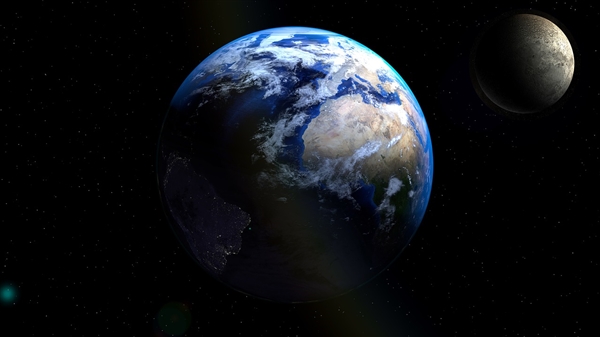 150 万公里之外嫦娥五号拍了一张绝妙的地球/月球合影