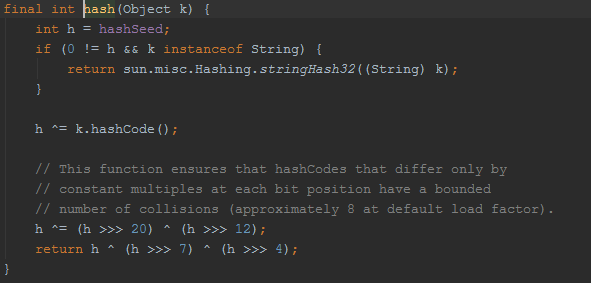 JDK的HashMap提供的hash函数