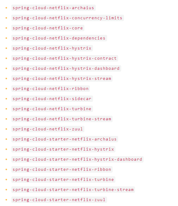 Spring Cloud本次移除的Netflix组件